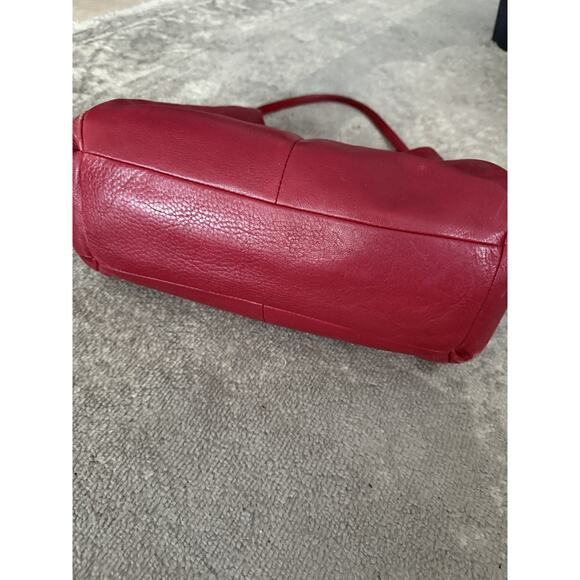 Coach Madison Scarlet Leather Phoebe Shoulder Bag Purse Scarlet Hobo w/ Dustbag - Picture 12 of 16